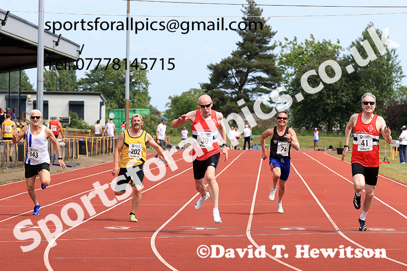 100 metres, 2025 NEMAA Track and Field, Monkton. Photo: David T. Hewitson/Sports for All Pics